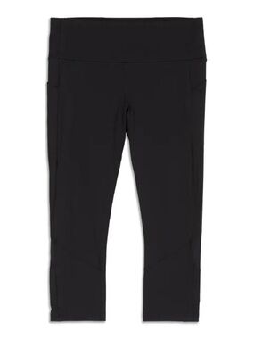 lululemon Navy Pace Rival High Rise Crop Leggings